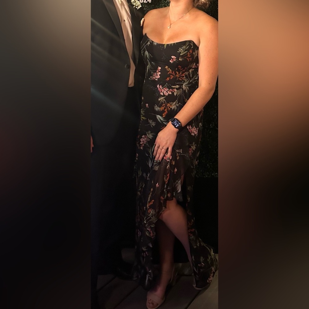 Floral Black Dress